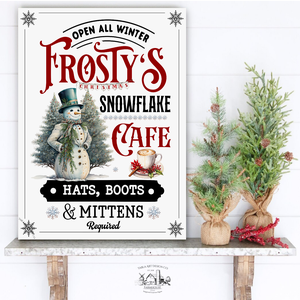 Frosty's Snowflake coffee - karácsonyi vászonkép különböző méretben - Meska.hu