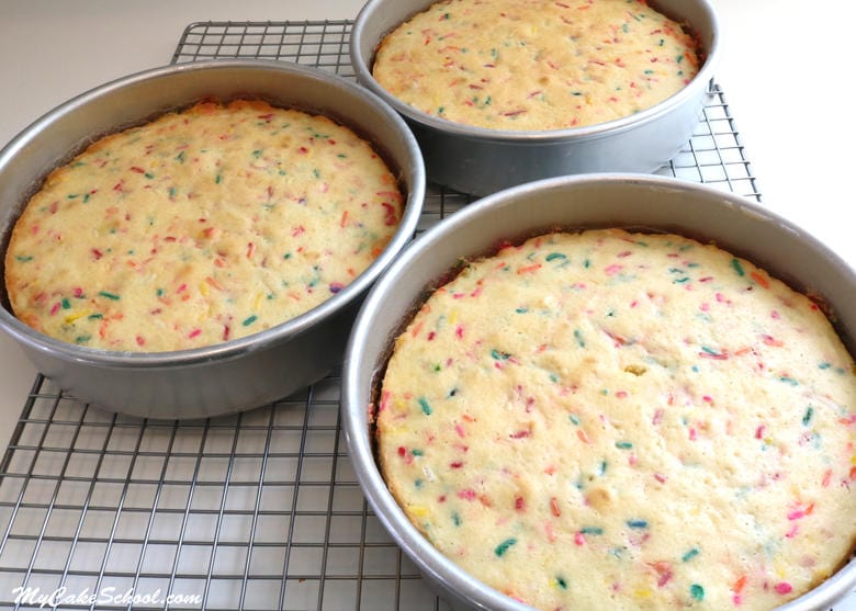 Delicious Funfetti Cake from scratch!