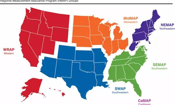 Map of RMAP regions without state listing