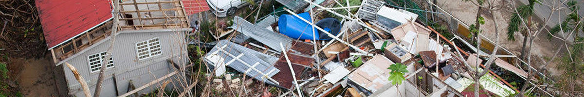 wreckage from a hurricane