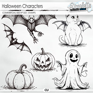 Halloween Characters (CU stamps) 323 by Simplette