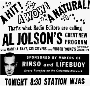 Al Jolson Ad