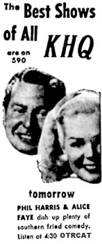 Phil Harris Alice Faye Ad