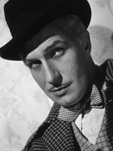 Vincent Price in top hat and bowtie