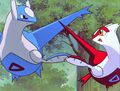 Latias et Latios dans Les Héros Pokémon