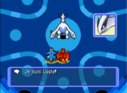 Les compères face à Lugia.