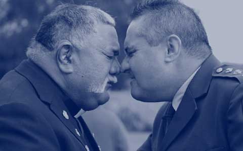 Maori and Police hongi