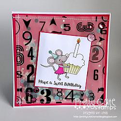 Birthday Mouse Digital Stamps