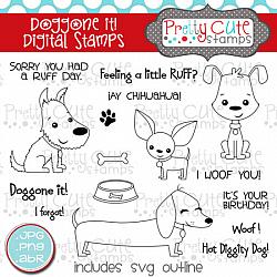 Doggone It! Digital Stamps