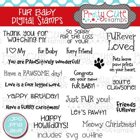 Fur Baby Digital Stamps