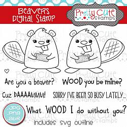 Beavers Digital Stamps