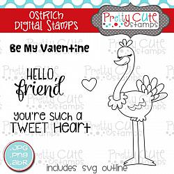 Ostrich Digital Stamps