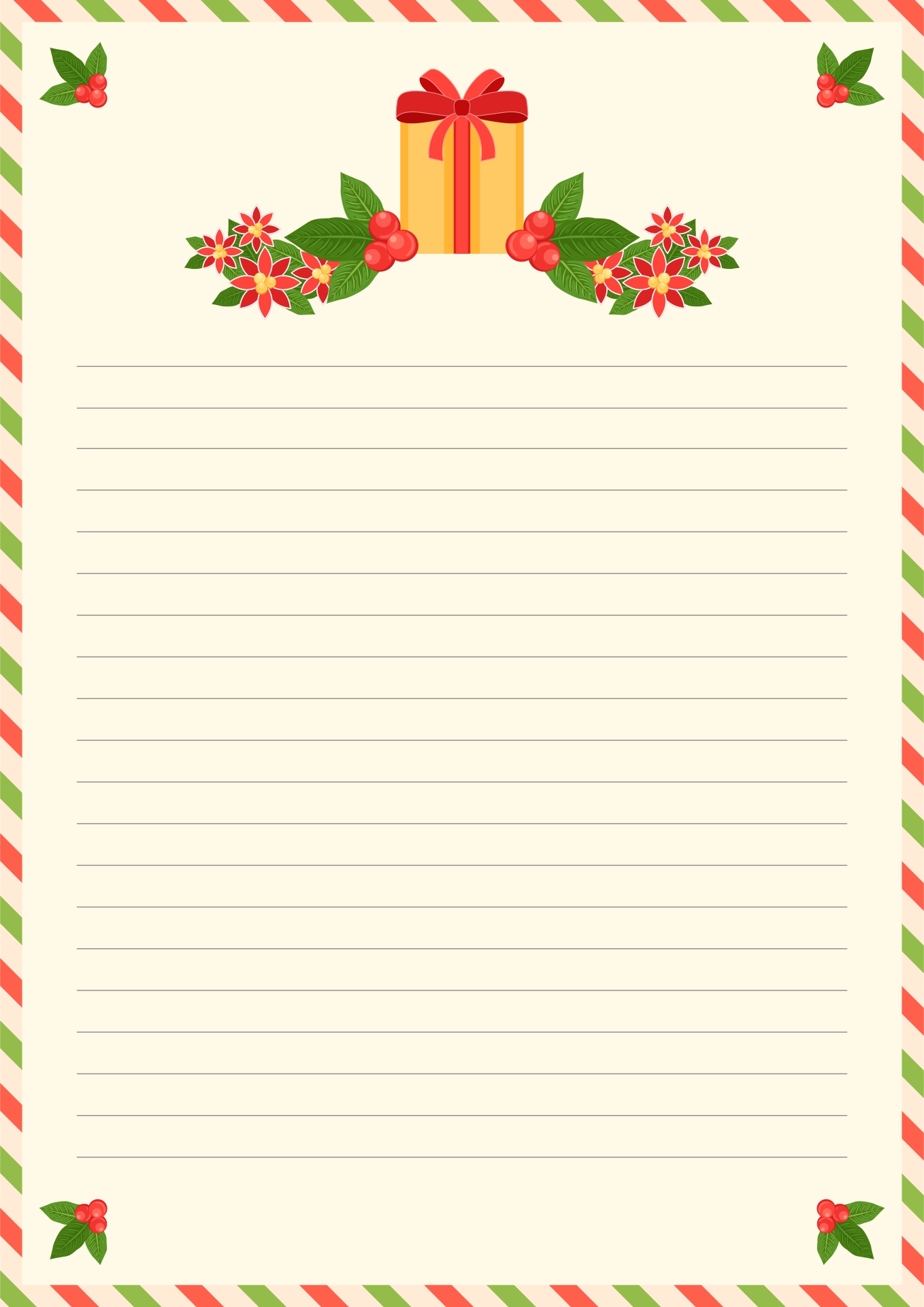 Christmas Letterhead Stationery