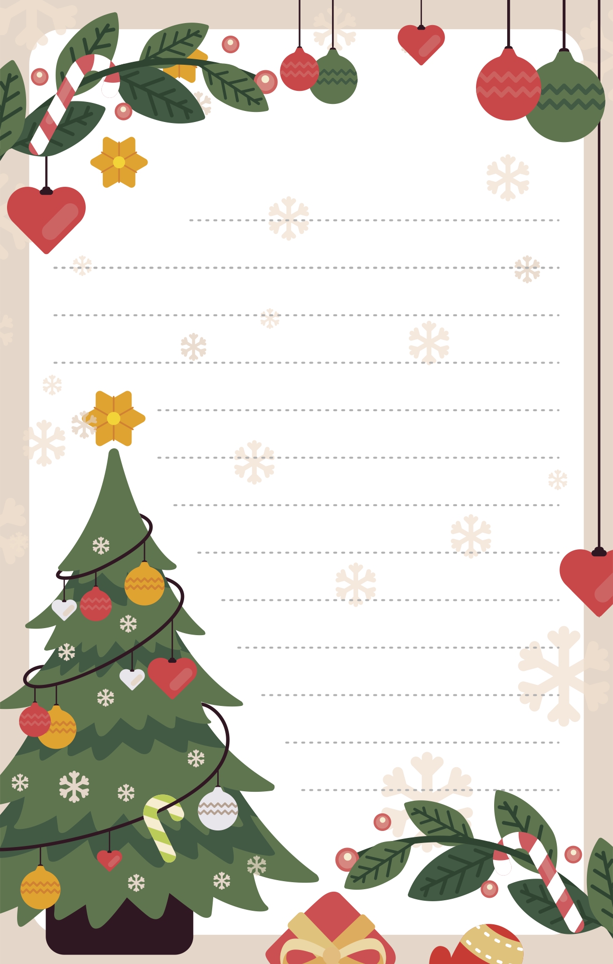 Printable Christmas Stationery Borders