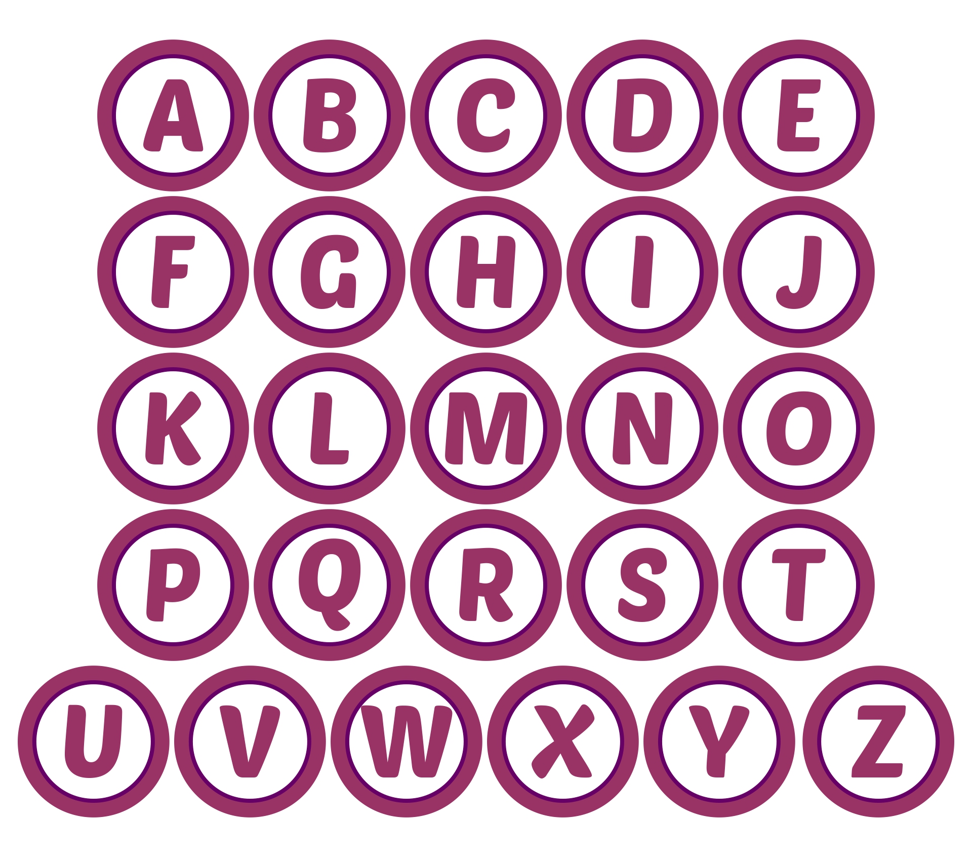 Banner Circle Alphabet Letter Printable