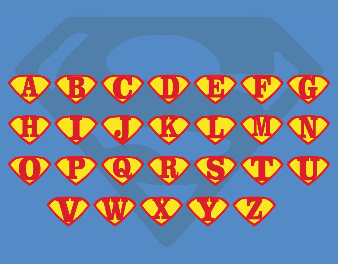 Superman Letters Printables