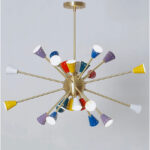 Midcentury modern Sputnik chandeliers by Inscapes Design