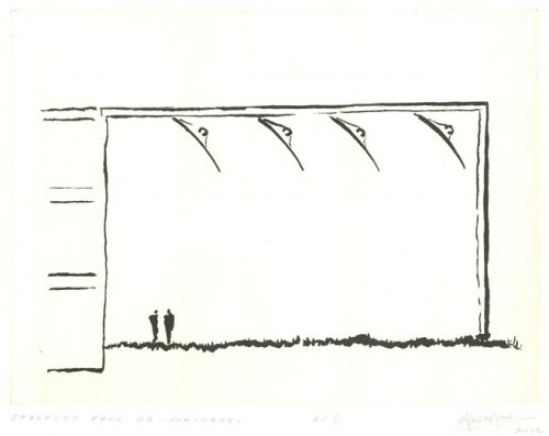 Stockley Park - etching showing sunshades