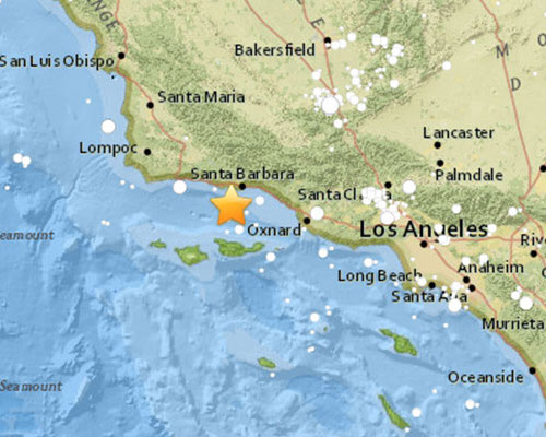 1925 Santa Barbara earthquake map