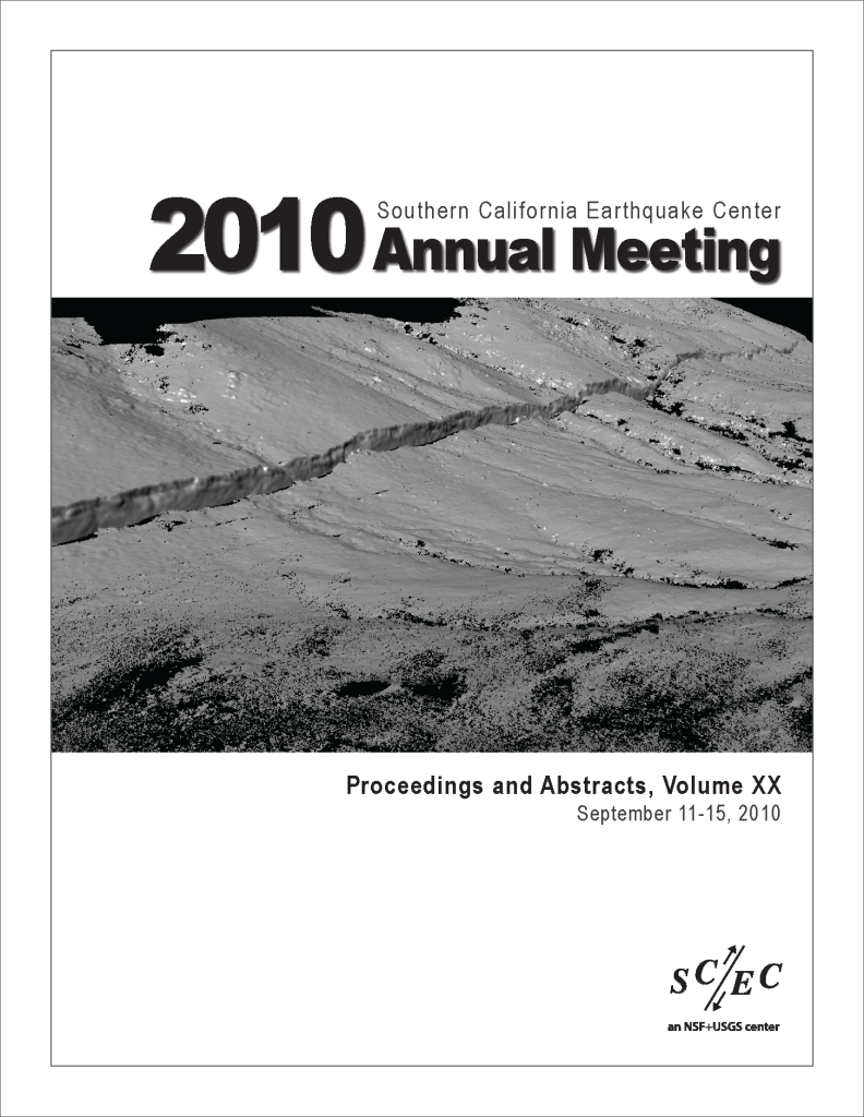 Cover of the SCEC2010 print program.