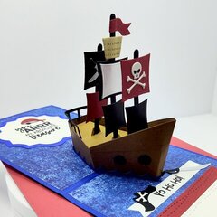 Ahoy matey pirates ship pop up