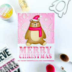 Beary Good Pink Christmas Card