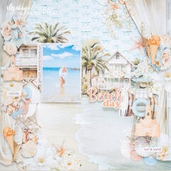 Layout with "Coastal memories" collection by Agnieszka Btkowska