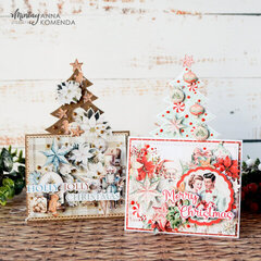 Christmas cards with Dimensional Card Bases by Anna Komenda