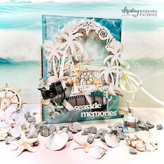 Mini album with Coastal Memories line and Chippies by Barbara Paterno