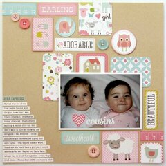 An Echo Park Bundle of Joy Baby Girl Layout by Mendi Yoshikawa