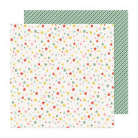 Crate Paper - Mittens and Mistletoe Collection - Christmas - 12 x 12 Double Sided Paper - All Is Bright