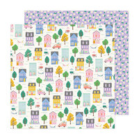 Bea Valint - Poppy and Pear Collection - 12 x 12 Double Sided Paper - Main Street