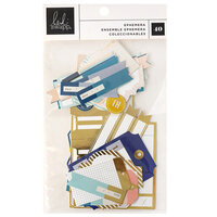 Heidi Swapp - Set Sail Collection - Ephemera - Journaling with Gold Foil Accents