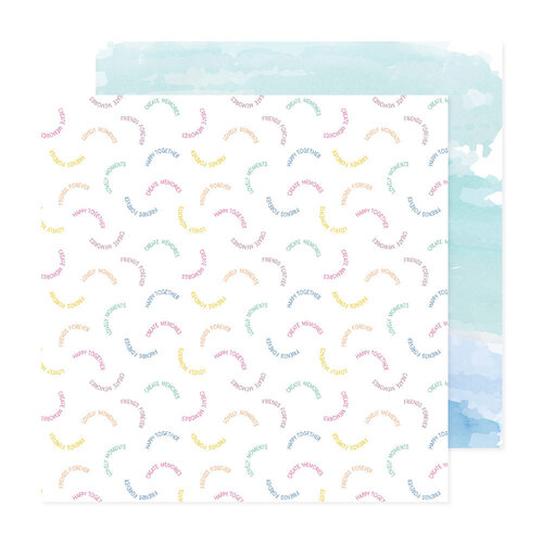 Celes Gonzalo - Rainbow Avenue Collection - 12 x 12 Double Sided Paper - Happy Thoughts