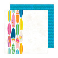 Pebbles - Fun In The Sun Collection - 12 x 12 Double Sided Paper - Surfs Up