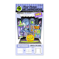 Art Impressions - Matchbook Collection - Die and Clear Photopolymer Stamp Set - Halloween