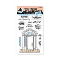 Art Impressions - Front Porch Collection - Die and Clear Photopolymer Stamp Set - Door