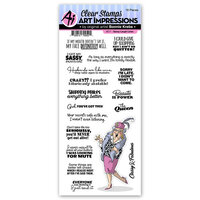 Art Impressions - Laugh Lines Collection - Clear Photopolymer Stamps - Sassy