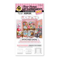 Art Impressions - Matchbook Collection - Die And Clear Photopolymer Stamp Set - Gnome Home