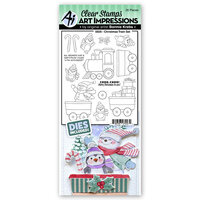 Art Impressions - Die And Clear Photopolymer Stamp Set - Christmas Train