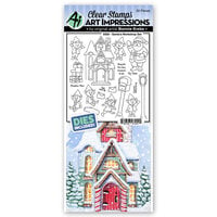 Art Impressions - Die And Clear Photopolymer Stamp Set - Santa's Workshop