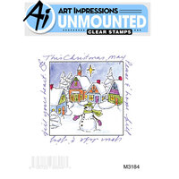 Art Impressions - Windows to the World Collection - Clear Photopolymer Stamps - Christmas Village