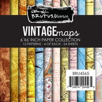 Brutus Monroe - 6 x 6 Paper Pad - Vintage Maps