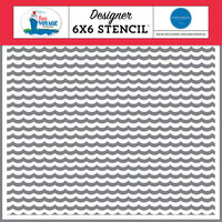 Carta Bella Paper - Bon Voyage Collection - 6 x 6 Stencils - Water Waves