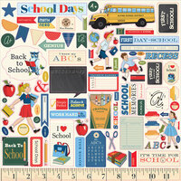 Carta Bella Paper - School Days Collection - 12 x 12 Cardstock Stickers - Elements