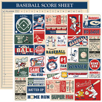 Carta Bella Paper - Home Run Collection - 12 x 12 Double Sided Paper - Multi Journaling Cards