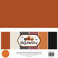 Carta Bella Paper - Halloween Collection - 12 x 12 Paper Pack - Solids