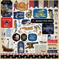 Carta Bella Paper - Pirates Collection - 12 x 12 Cardstock Stickers - Elements