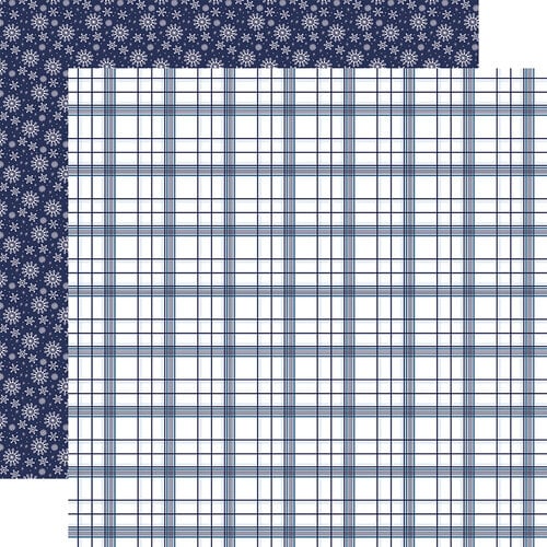 Carta Bella Paper - Wintertime Collection - Christmas - 12 x 12 Double Sided Paper - Snow Day Plaid