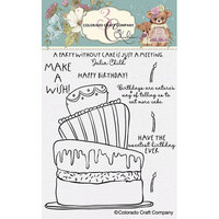 Colorado Craft Company - Clear Photopolymer Stamps - Eat More Cake